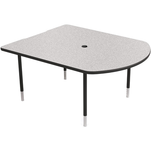 Balt MediaSpace Multimedia & Collaboration Table (Small, Gray Nebula Laminate, Black Edge, Black Legs)