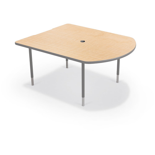 Balt MediaSpace Multimedia & Collaboration Table (Small, Fusion Maple Laminate, Platinum Edge, Platinum Legs)