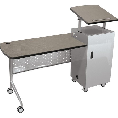 Balt Trend Podium Desk (Pewter Mesh)