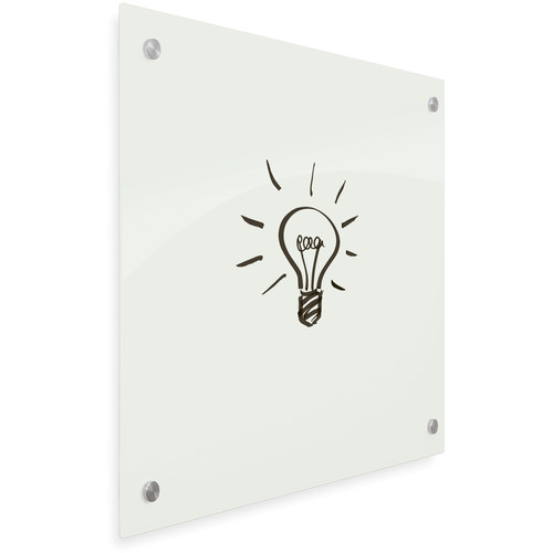 Balt Enlighten Tempered Glass Dry-Erase Whiteboard (23.6 x 35.4", Gloss White)