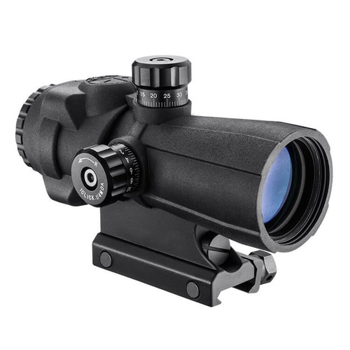 Barska 4x32mm AR-X PRO Prism Scope (Cross Dot Illuminated Reticle, Matte Black)