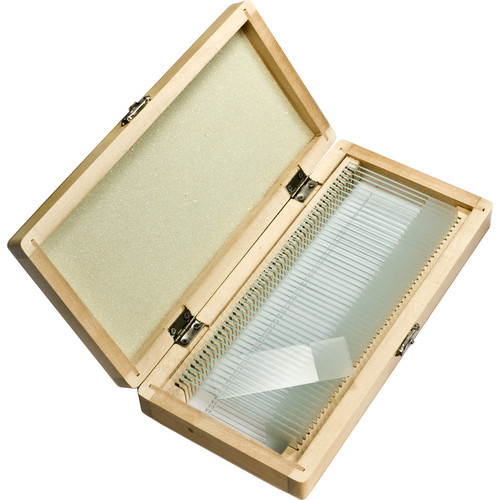 Barska Prepared Microscope Slides (50-Pack, Wooden Case)