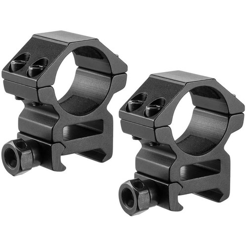 Barska Medium Weaver-Style HQ Rings (1", 2-Pack, Aluminum, Matte Black)