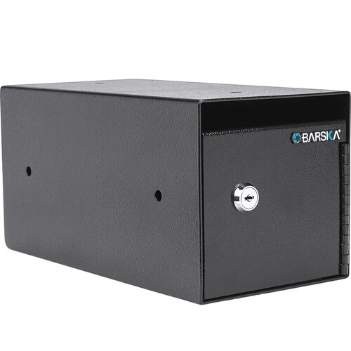 Barska 0.17 Cubic Foot Single Key Depository Safe (Gloss Black)