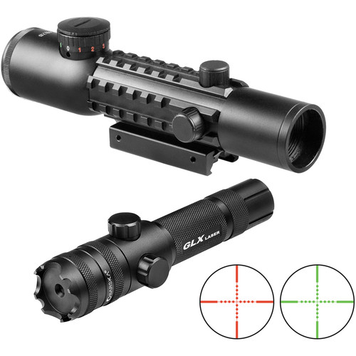 Barska 4x28 Multi-Rail Green Laser Combo DA12192 B&H Photo Video