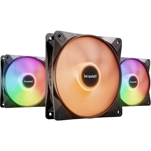 be quiet! Light Wings LX HS ARGB 120mm Fan (Black, 3-Pack)