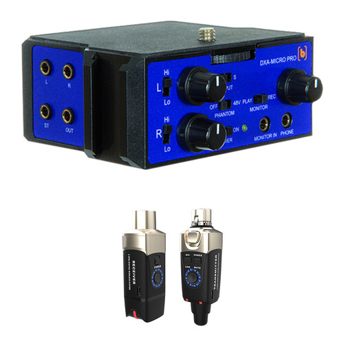 Beachtek DXA-MICRO-PRO Active XLR Adapter and Xvive Wireless Microphone Kit