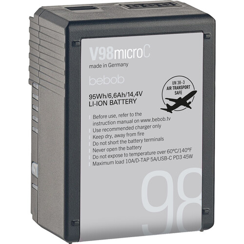 bebob V98MICROC USB-C Li-Ion Battery (95Wh, V-Mount)