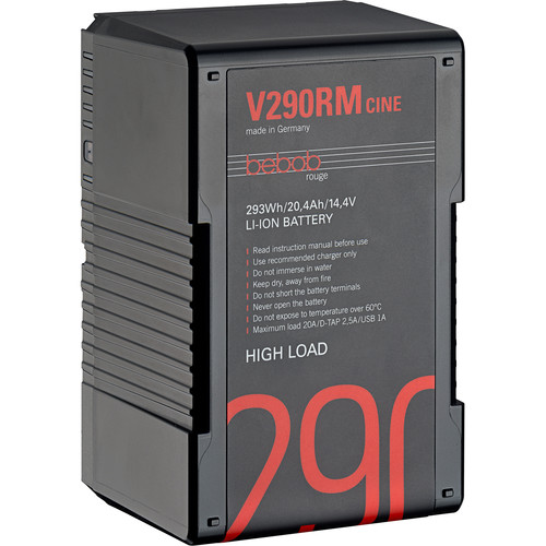 bebob V290RM-CINE 14.8V 293Wh High Load V-Mount V290RM-CINE B&H