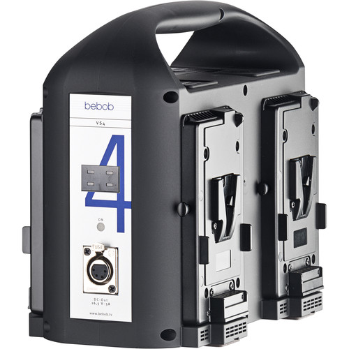 bebob 4-Channel Simultaneous Charger (V-Mount, Blue & White)