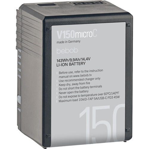bebob micro V-Mount Battery with USB-C (143Wh)