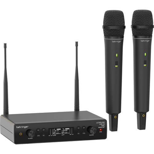 Behringer XTM1-35 DUAL VOCAL SET 2-Person Wireless Handheld Cardioid Microphone System (US: 584 to 608 MHz)