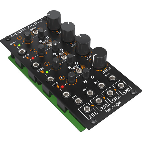 Behringer FOUR PLAY Quad Voltage Controlled Amplifiers and Mixer Module for Eurorack (12 HP)