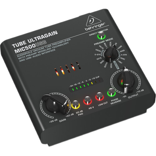 Behringer TUBE ULTRAGAIN MIC500USB Vacuum Tube MIC500USBQ B&H