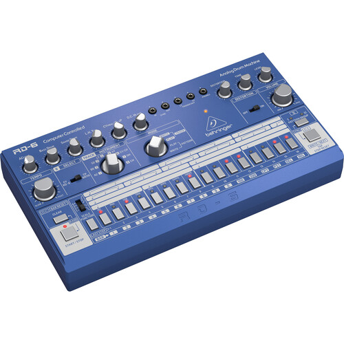Behringer Rhythm Designer RD-6 Analog Drum Machine with 64-Step Sequencer (Blue)