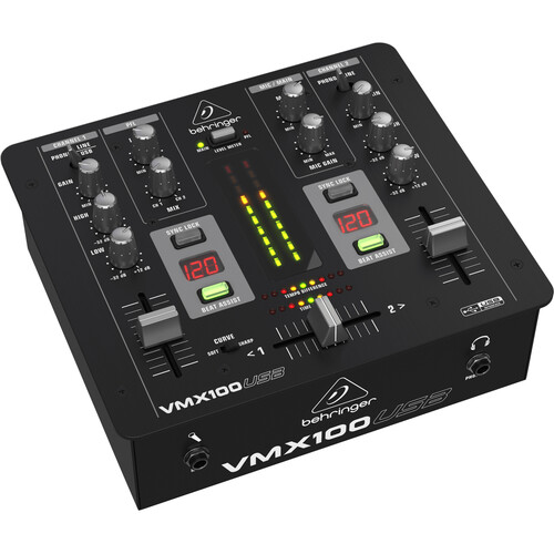 Behringer VMX100USB Professional 2-Channel DJ 0701-AAY86-US1 B&H