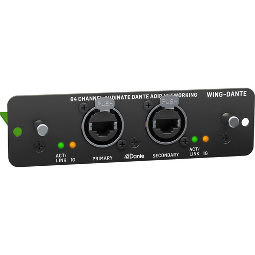 Behringer WING-DANTE Expansion Card for 64x64-Channel Audinate Dante AoIP Networking