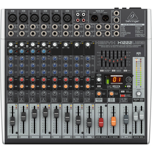 Behringer XENYX X1222USB Premium Analog 16-Input Mixer with Multi-FX and USB/Audio Interface