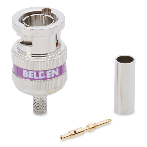 Belden 6 GHz BNC 3-Piece Crimp Connector for Mini 1855ABHD3-50