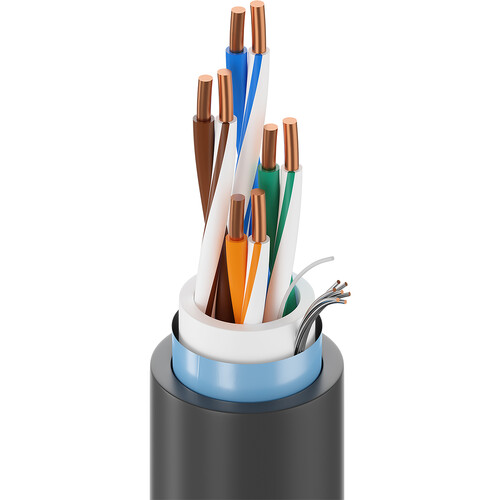 Belden DataTuff Cat 6 Industrial Bulk Ethernet Cable (1000', Black)