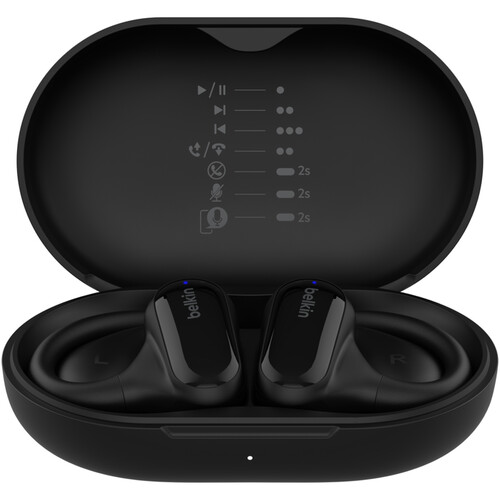 Belkin SoundForm ClearFit True Wireless Open-Ear Earbuds (Black)