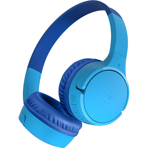 Belkin SoundForm Mini Wireless On-Ear Headphones for Kids (Gen 2, Blue)