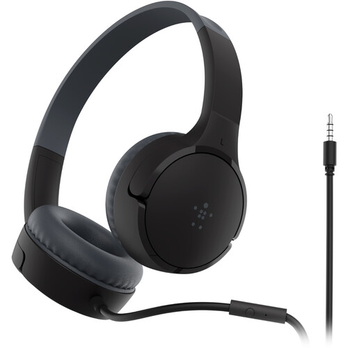 Belkin SoundForm Mini On-Ear Headphones for Kids (Black)