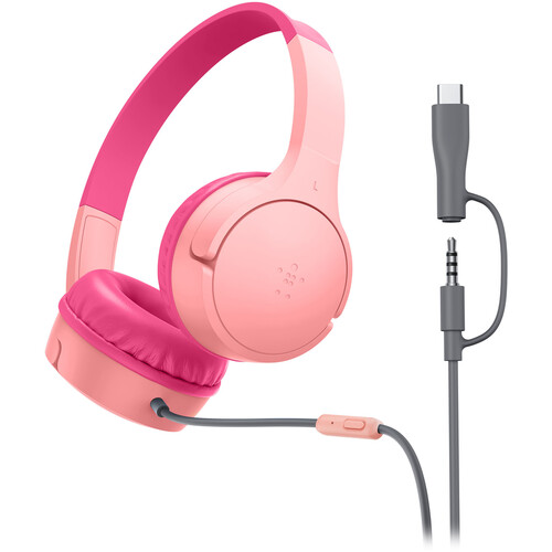 Belkin Wired On-Ear Headphones for Kids (Pink)