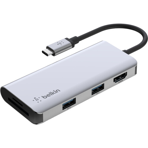 Belkin Connect USB-C 5-in-1 Multiport Hub V2 AVC007FQSGY-V2 B&H