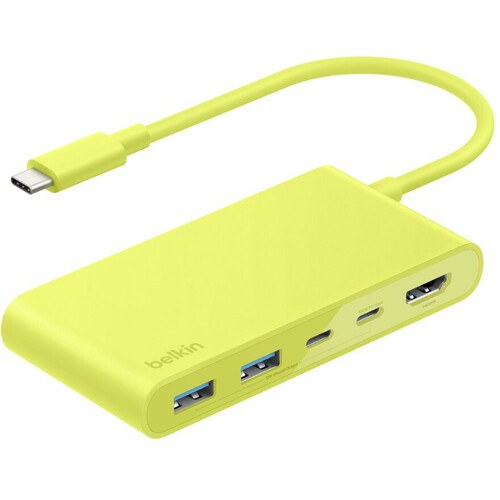 Belkin Connect 5-Port USB-C Hub (Citrus Yellow)