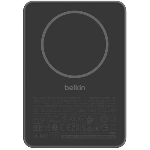Belkin BoostCharge Slim Magnetic Power Bank 5K, Black