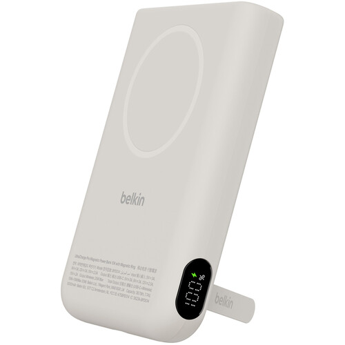 Belkin UltraCharge Pro Power Bank 10K with Magnetic Ring (10,000mAh, Sand)