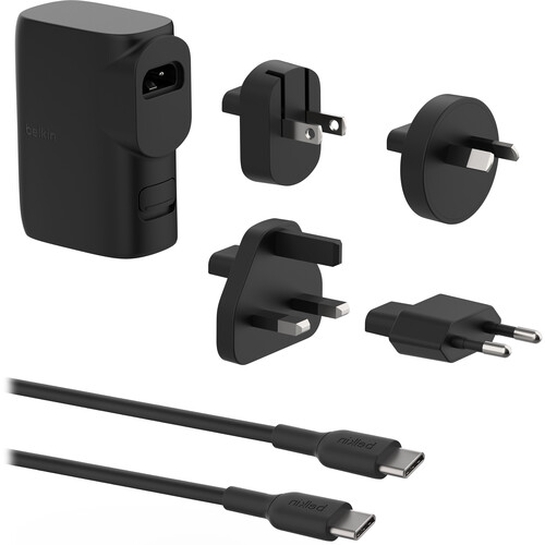 Belkin BoostCharge Hybrid USB Charger & 5000mAh Power Bank with Travel Adapter Kit