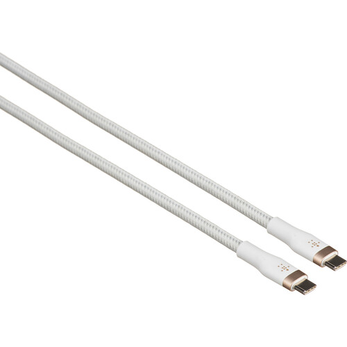 Belkin BoostCharge Pro Flex Braided Silicone USB-C Cable (6.6', White)