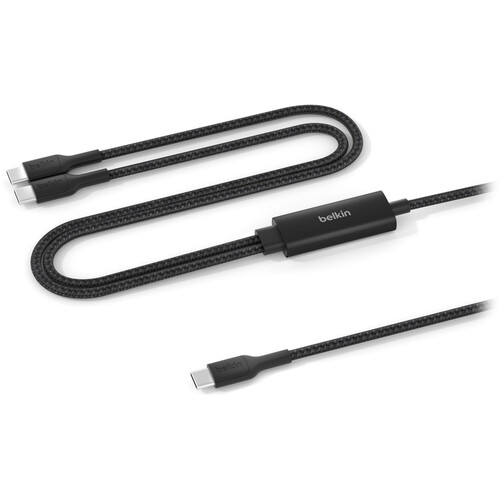 Belkin BoostCharge Pro Braided USB-C to Dual USB-C Cable (5')