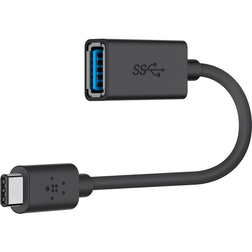 Belkin USB 3.1 Gen 1 Type-A Female to Type-C Male F2CU036BTBLK