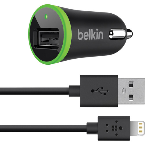 Belkin Car Charger with Lightning to USB Cable (4')