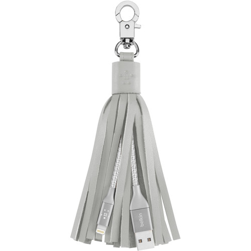 Belkin MIXIT Lightning to USB Cable Leather Tassel (Gray)