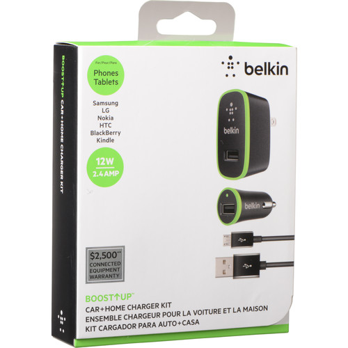 Belkin 12W Home & Car USB Charging Bundle