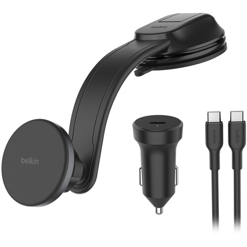 Belkin Magnetic Wireless Charging Car Dash Mount (Black)