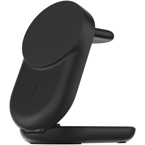Belkin UltraCharge 3-in-1 Qi2 Wireless Folding Charger (Black, Round Form)