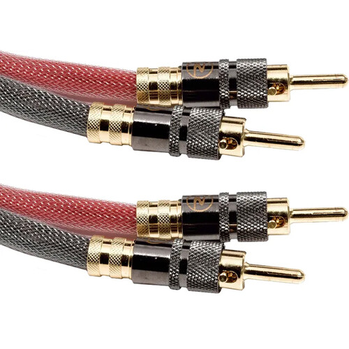 Benchmark Locking Banana to Locking Banana 2-Pole Starquad Cable (Mono, 3')
