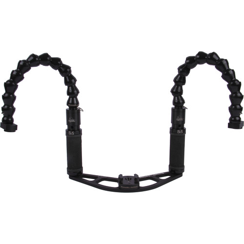 Beneath the Surface Model #4 Dual Arm Boomerang Action Camera Tray with Flex Arms for Bigblue Dive Lights