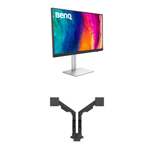BenQ Dual 31.5" PD3226G 4K 144 Hz Designer Monitors and Ergo Arm Kit