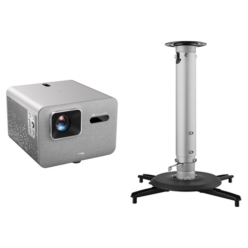 BenQ TK705STI 3000-Lumen UHD 4K Short-Throw LED DLP Smart Home Entertainment Projector & CM00G3 Ceiling Mount Kit
