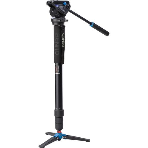 Benro A48TDS4 Series 4 Aluminum Monopod with 3-Leg Locking Base and S4 Video Head