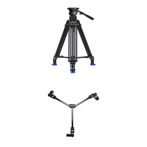 Benro BV10 Twin-Leg Video Tripod Kit with DL-08 Tripod Dolly