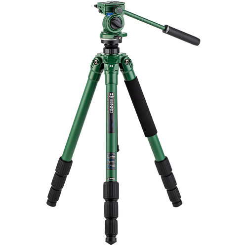 Benro Wild Series 2 Tripod with BWH4 2-Way Pan and Tilt Head (Carbon Fiber, Green)