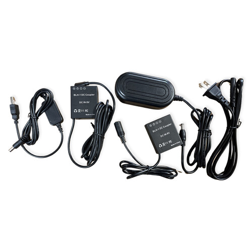 Bescor BLH-1 Dummy Battery with USB Type-C Power Input Connector & AC Adapter to Dummy Battery & 5 to 8 VDC Converter Kit