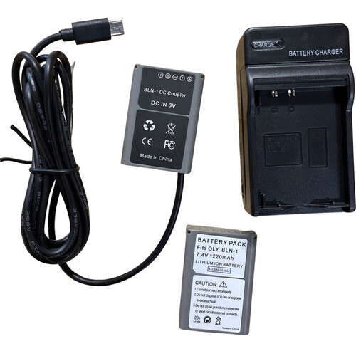 Bescor BLN1 Regulated Dummy Battery with USB-C Input & BLN1 Battery & Charger Kit